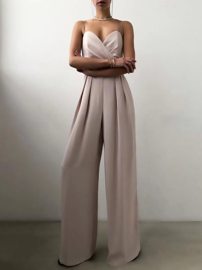 Sling Waist Straight Mopping Minimalist Jumpsuit - LuckyFash™