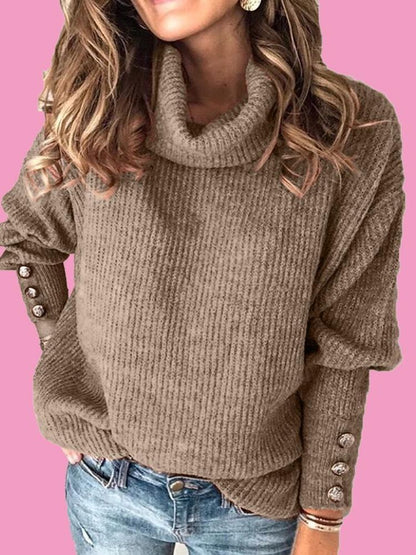 Solid Color Knit Sweater - LuckyFash™