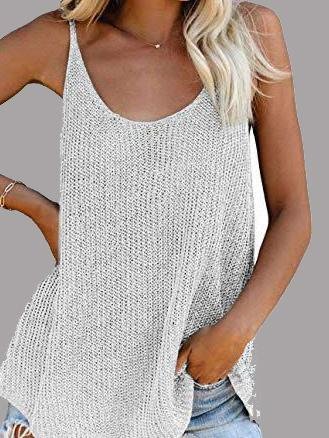 Solid Color U-neck Sleeveless Camisole - LuckyFash™