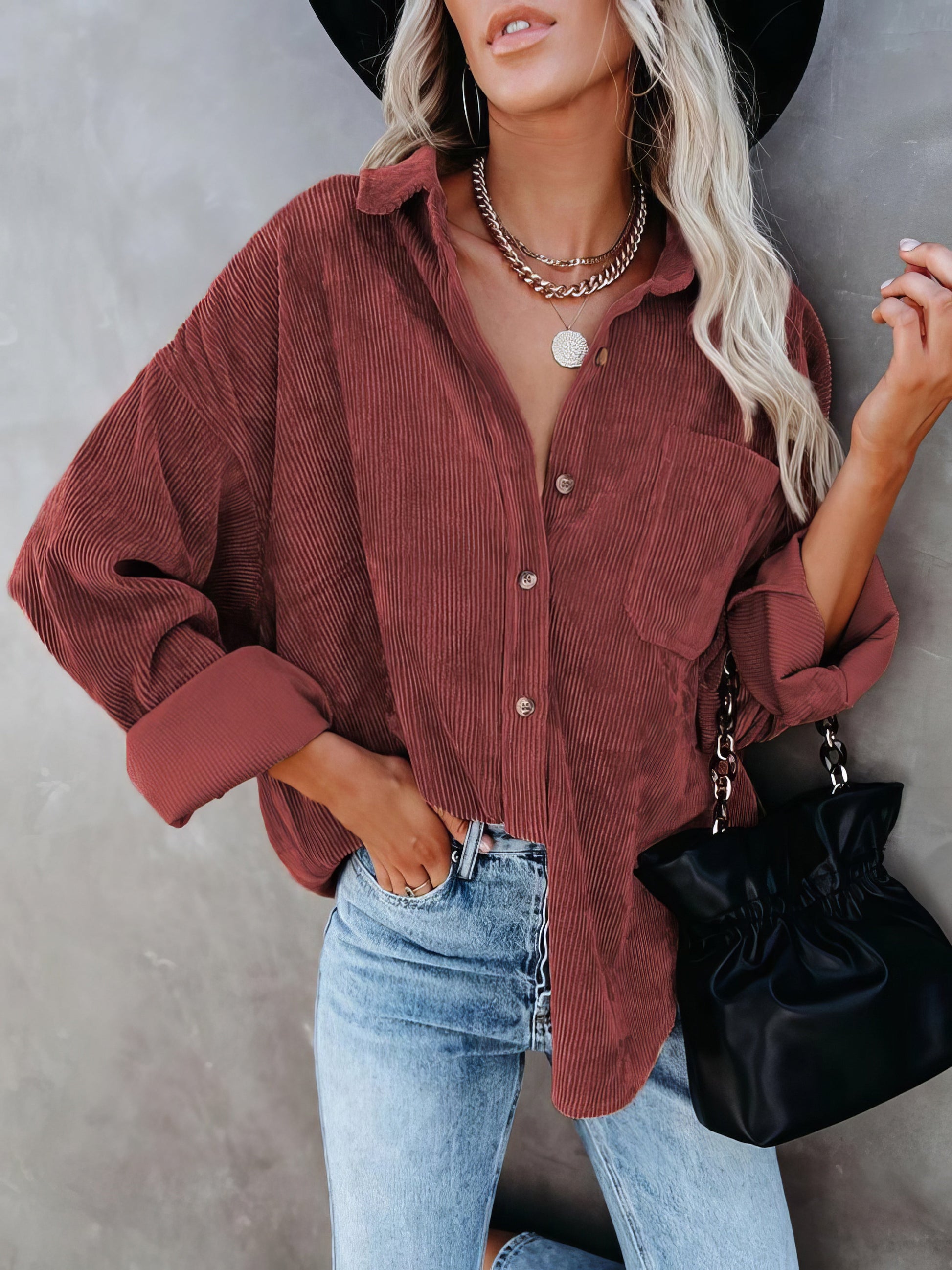 Solid Lapel Pit Strip Casual Jacket - LuckyFash™