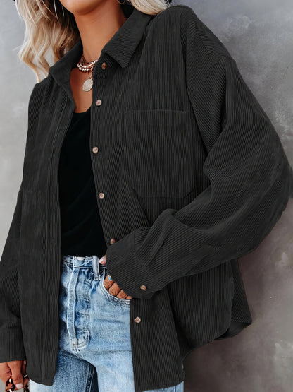Solid Lapel Pit Strip Casual Jacket - LuckyFash™