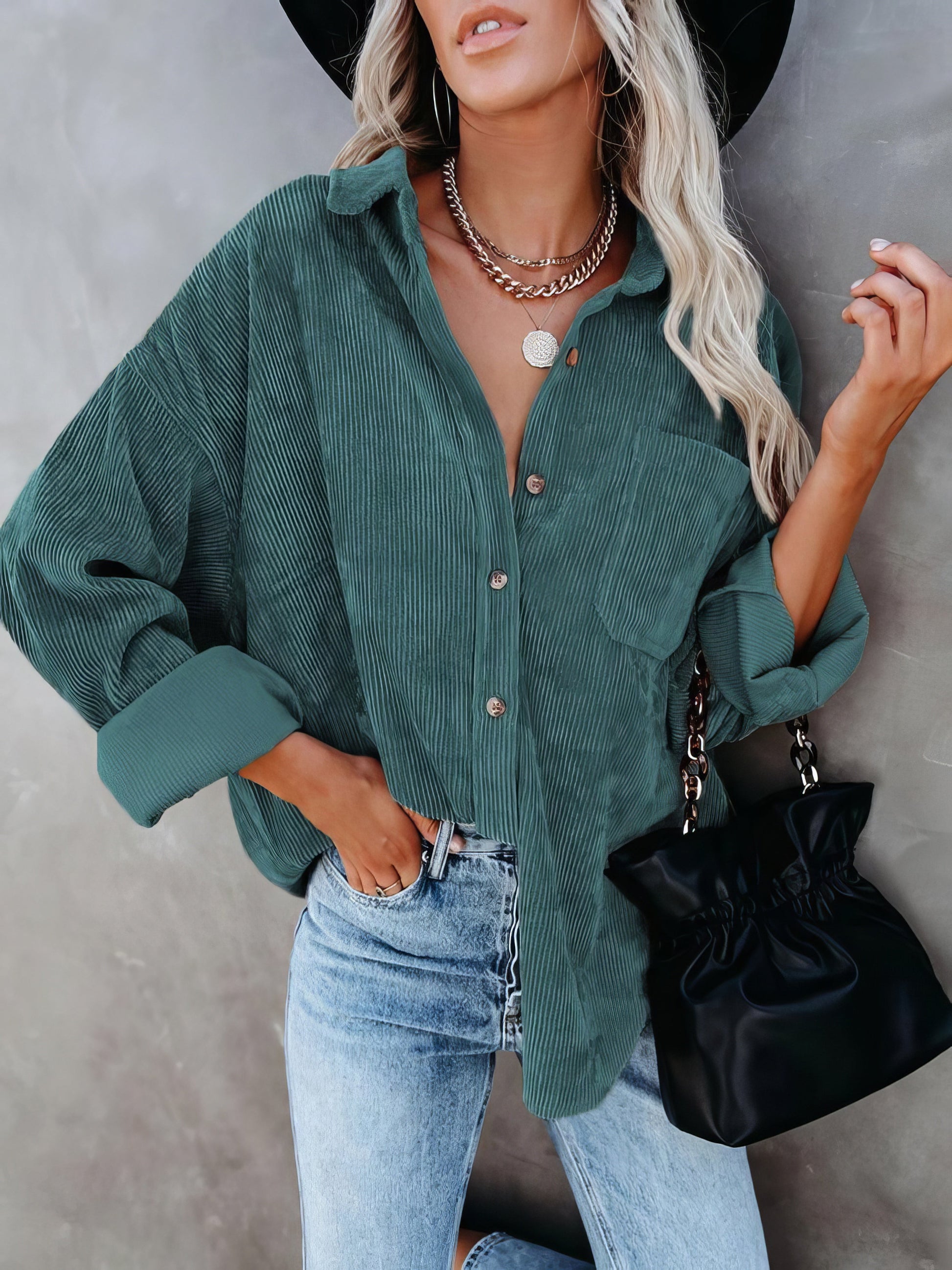 Solid Lapel Pit Strip Casual Jacket - LuckyFash™