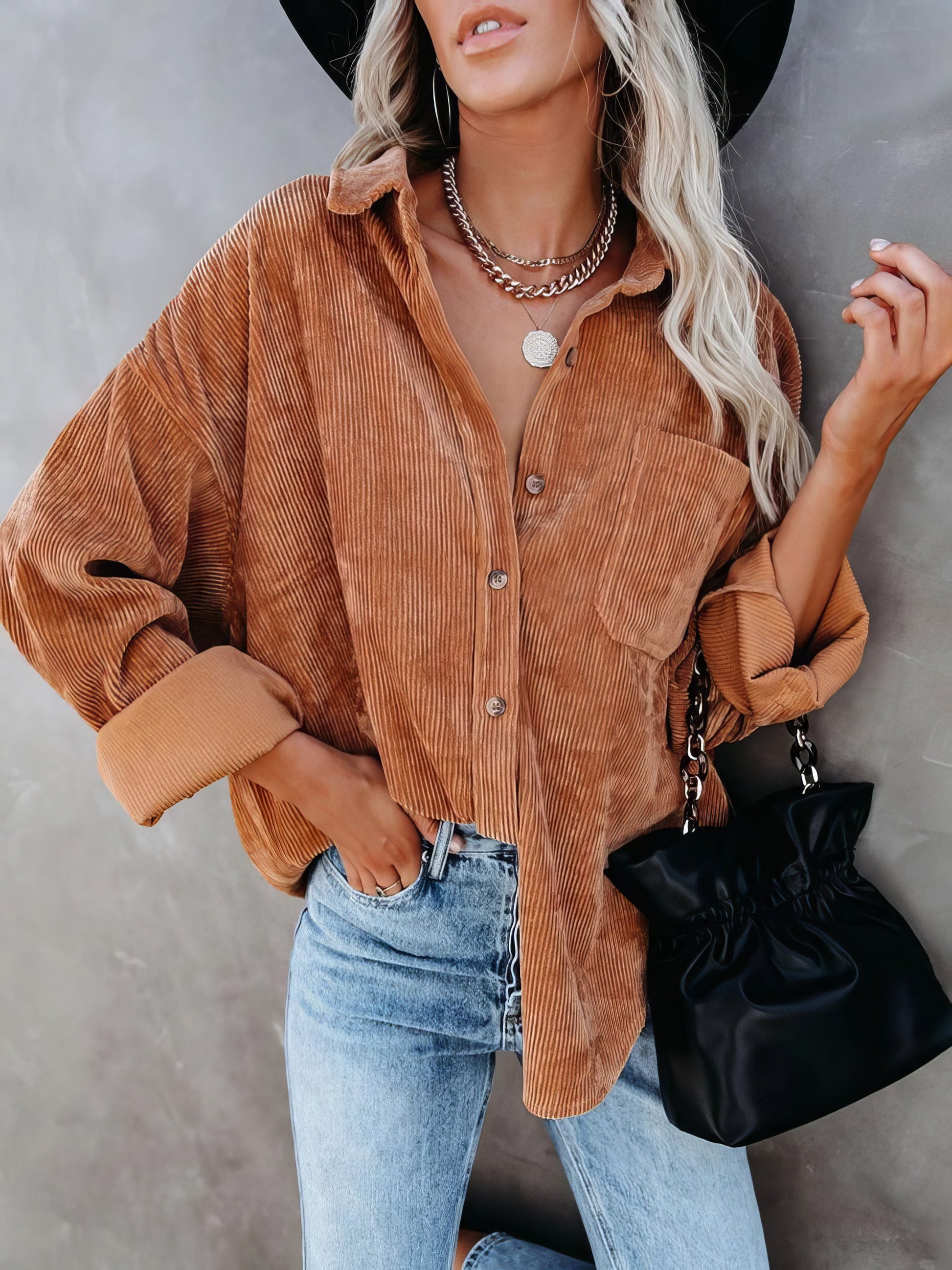 Solid Lapel Pit Strip Casual Jacket - LuckyFash™