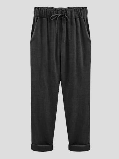 Solid Nine Points Plus Size Loose Thin Women's Trousers - LuckyFash™