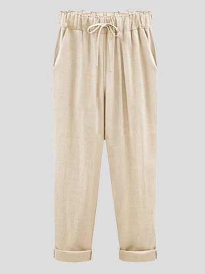 Solid Nine Points Plus Size Loose Thin Women's Trousers - LuckyFash™