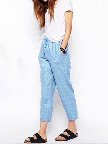 Solid Nine Points Plus Size Loose Thin Women's Trousers - LuckyFash™