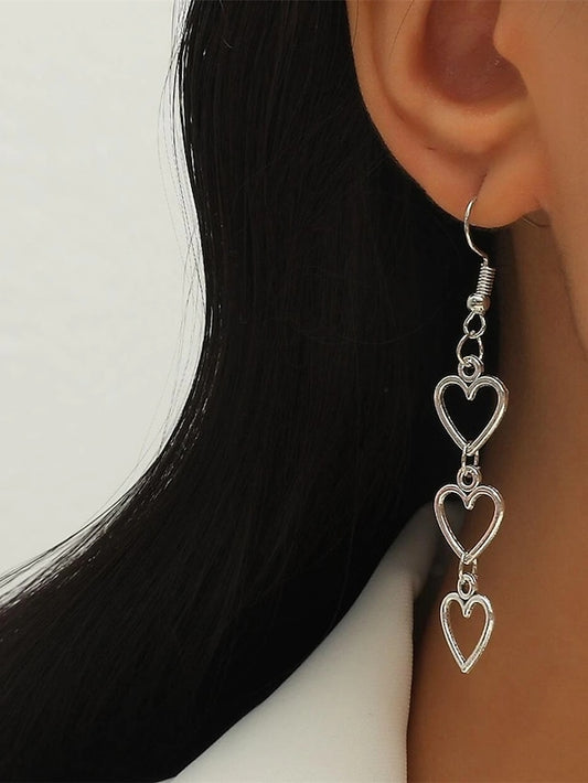 1 Pair Drop Earrings Earrings For Women's Work Street Daily Alloy Vintage Style Sweet Heart - LuckyFash™