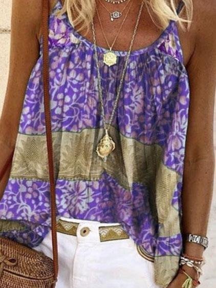 Summer Floral Print Loose Camisole - LuckyFash™