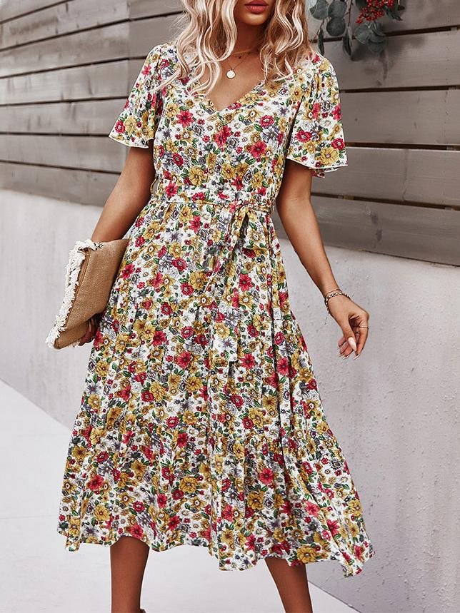 Summer New Fashion Floral Dress - LuckyFash™