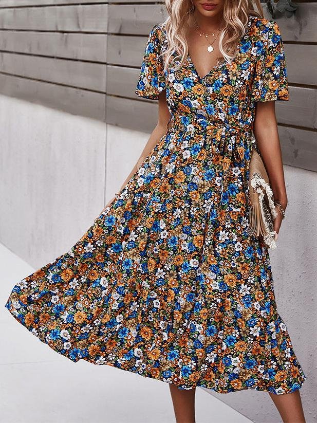 Summer New Fashion Floral Dress - LuckyFash™