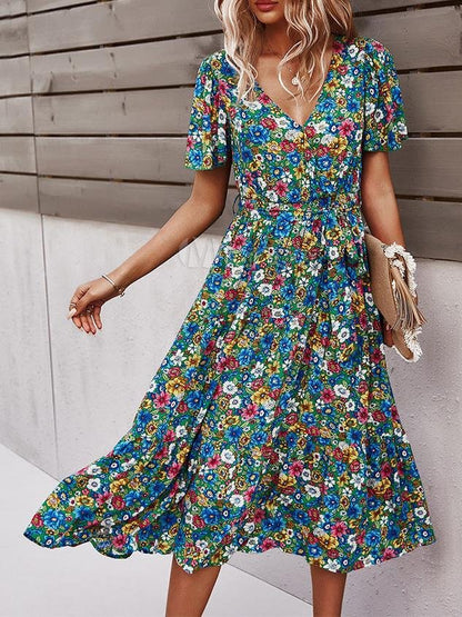 Summer New Fashion Floral Dress - LuckyFash™