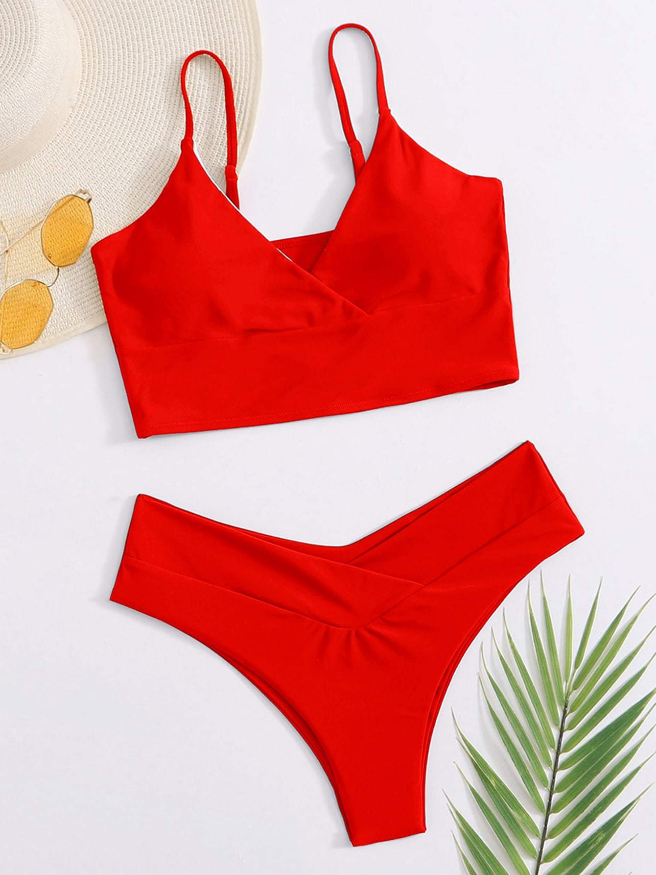 Surplice Neck Bikini Swimsuit - LuckyFash™