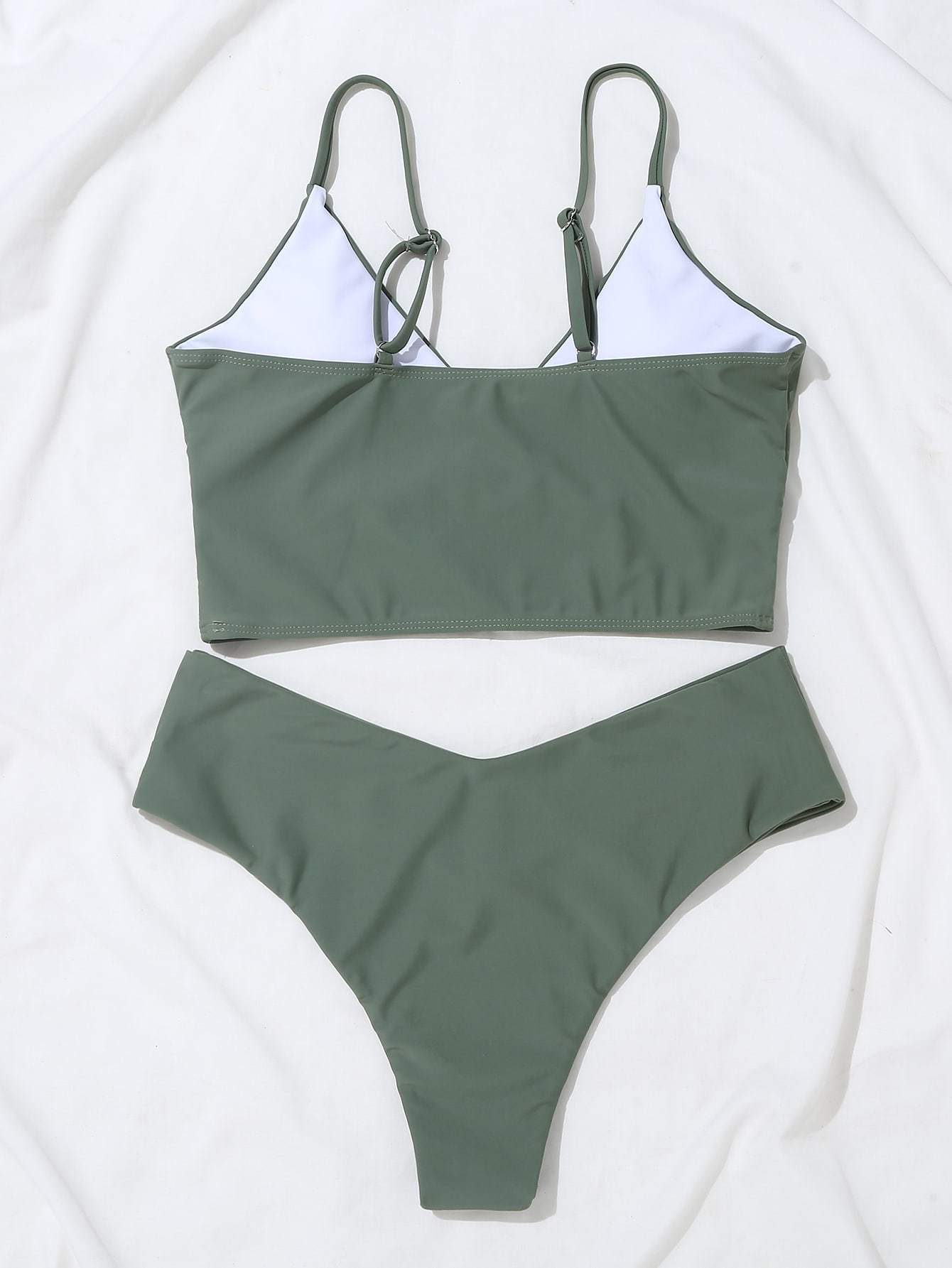 Surplice Neck Bikini Swimsuit - LuckyFash™