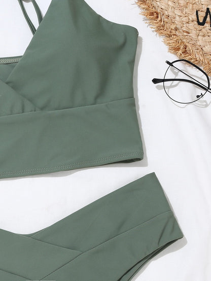 Surplice Neck Bikini Swimsuit - LuckyFash™