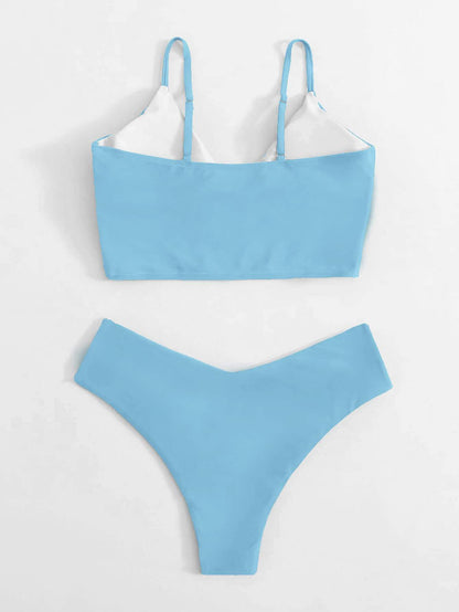 Surplice Neck Bikini Swimsuit - LuckyFash™