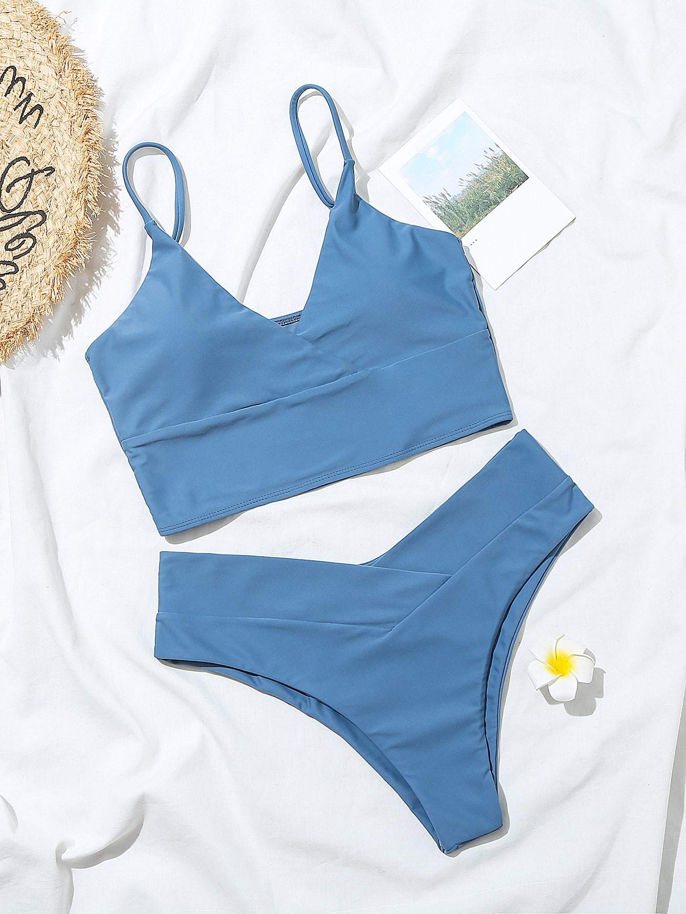 Surplice Neck Bikini Swimsuit - LuckyFash™