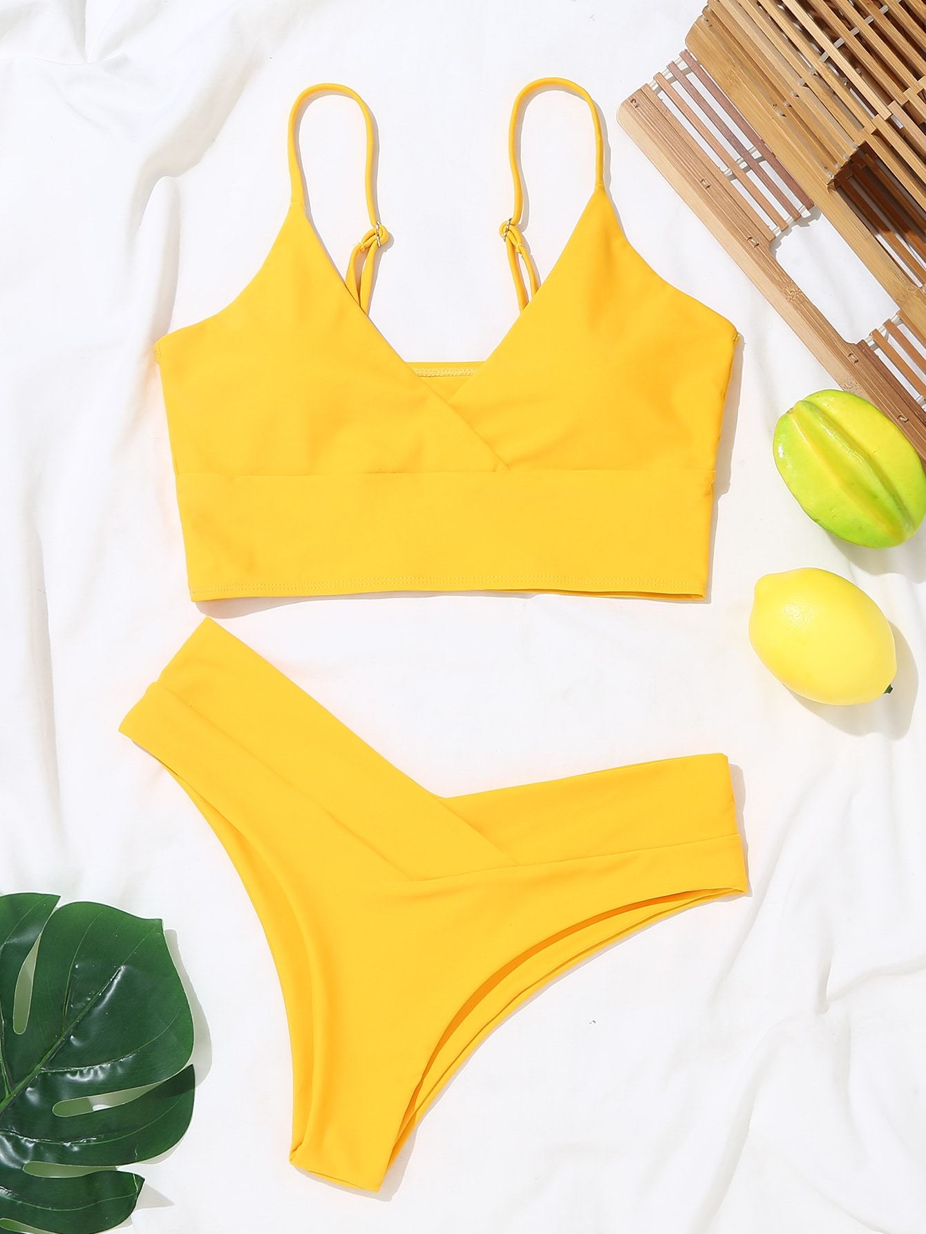 Surplice Neck Bikini Swimsuit - LuckyFash™