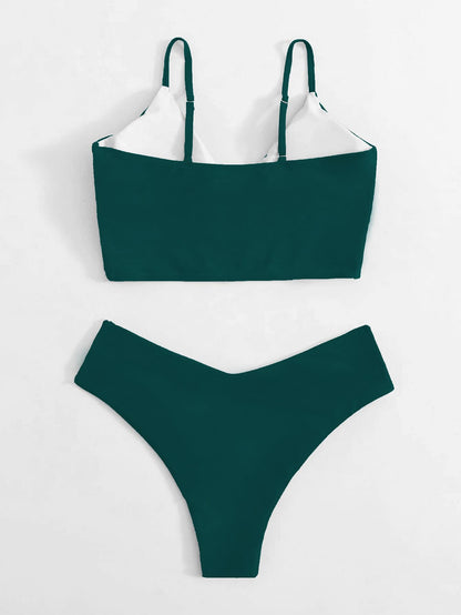 Surplice Neck Bikini Swimsuit - LuckyFash™