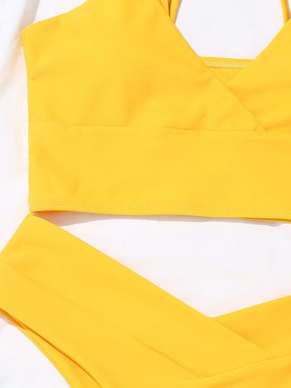 Surplice Neck Bikini Swimsuit - LuckyFash™