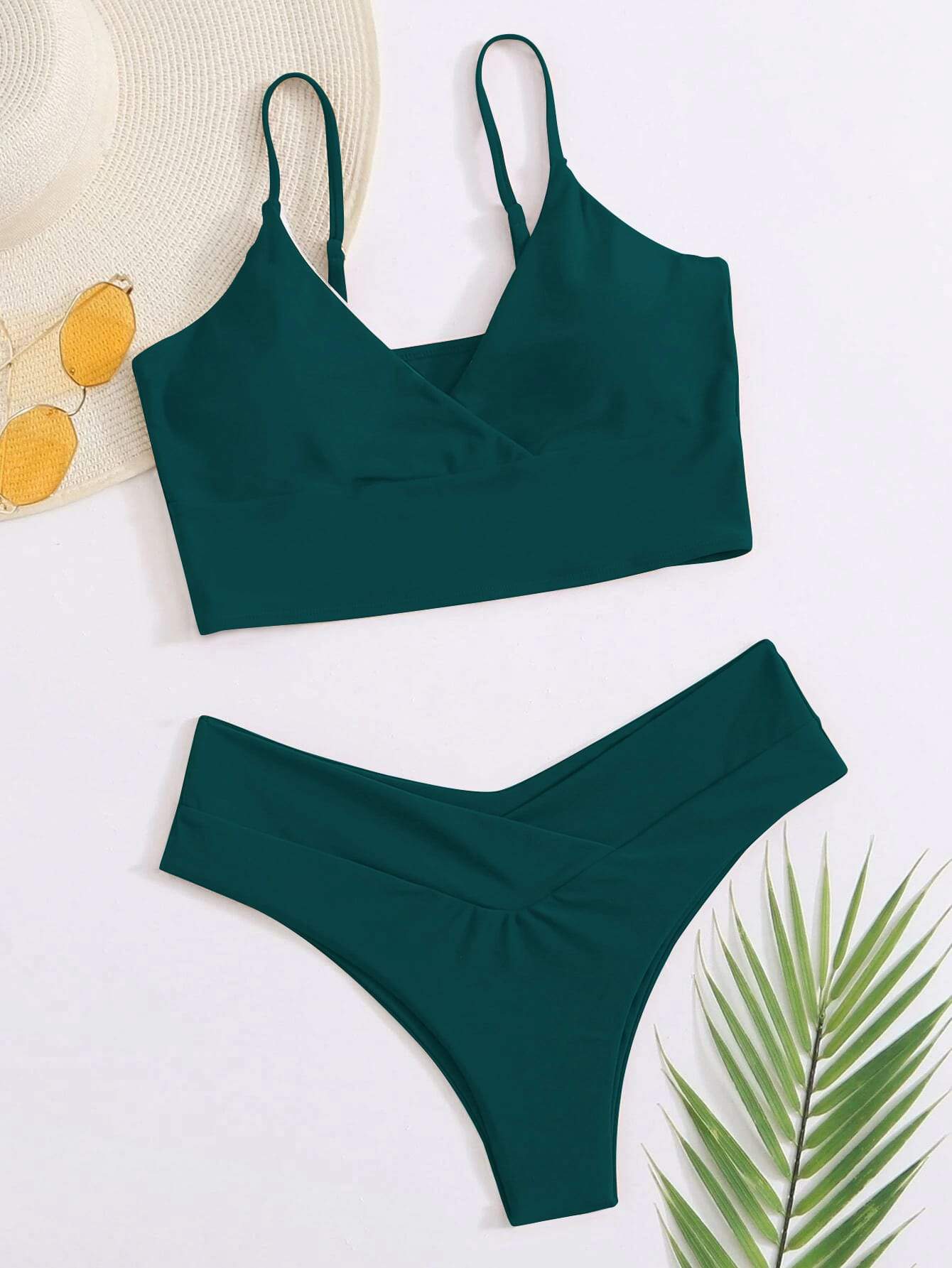 Surplice Neck Bikini Swimsuit - LuckyFash™