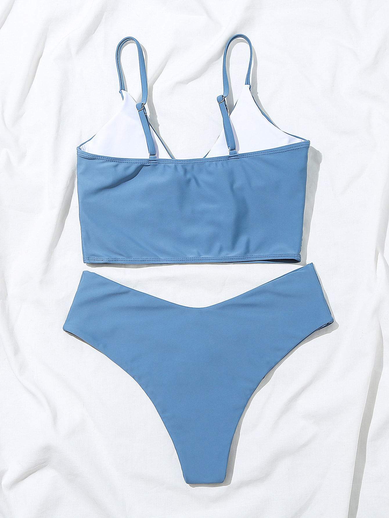 Surplice Neck Bikini Swimsuit - LuckyFash™