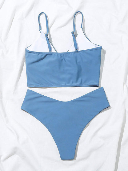 Surplice Neck Bikini Swimsuit - LuckyFash™