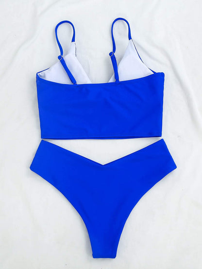 Surplice Neck Bikini Swimsuit - LuckyFash™