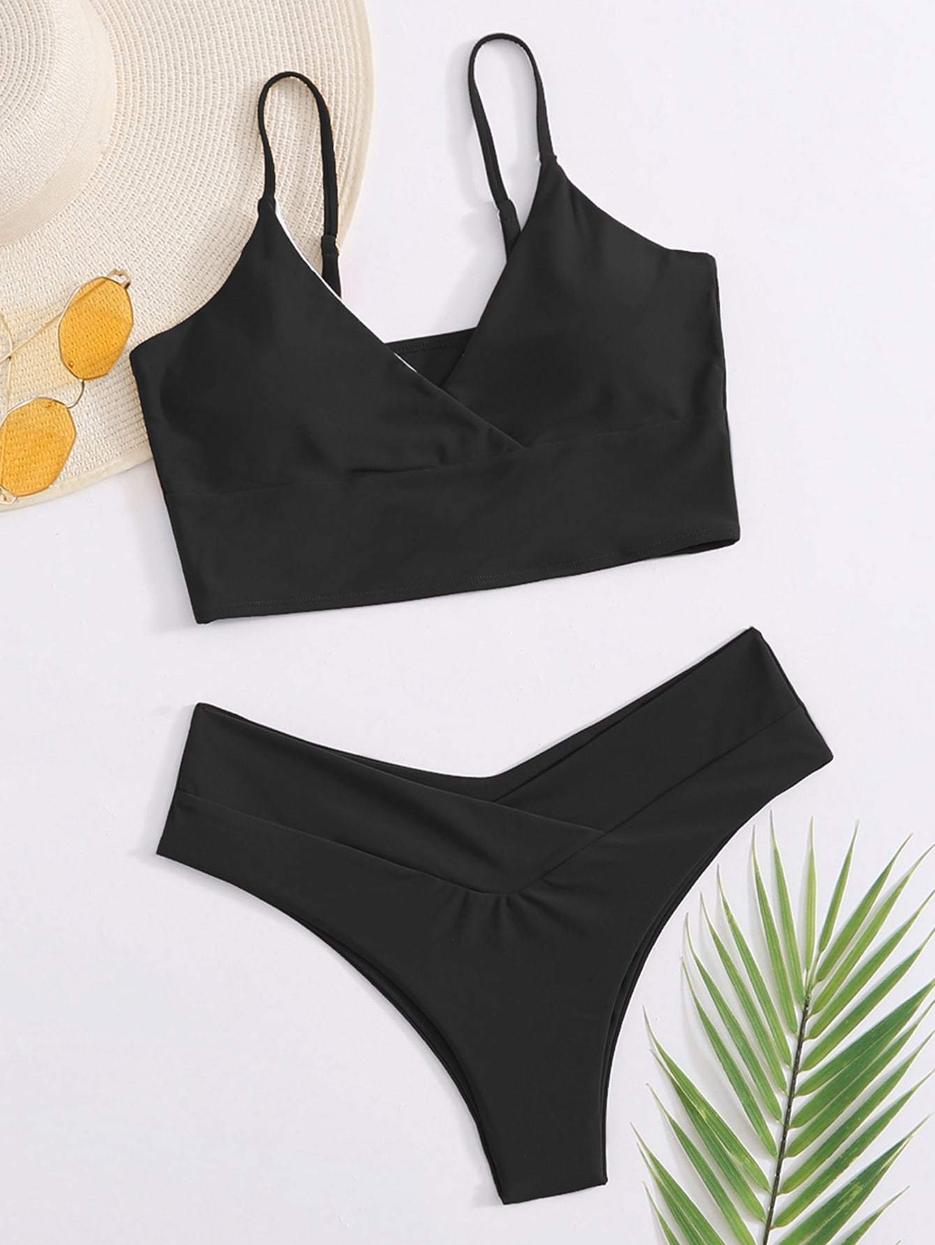 Surplice Neck Bikini Swimsuit - LuckyFash™