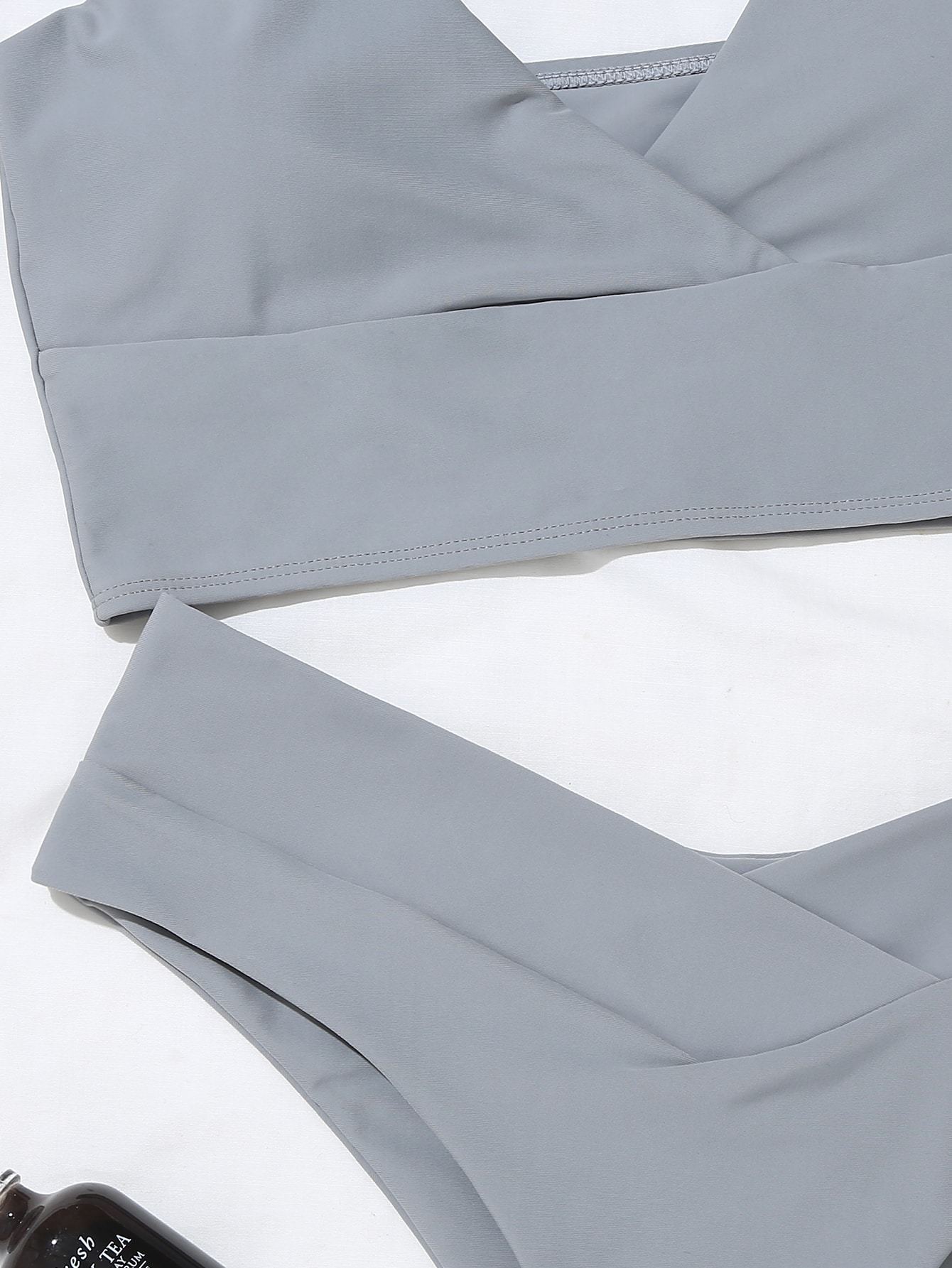 Surplice Neck Bikini Swimsuit - LuckyFash™