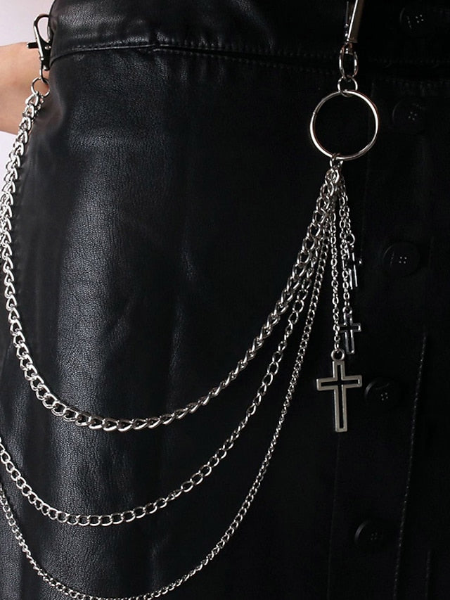 Men's Women's Pants Chain Wallet Chain Pocket Chain Metal Chain Buckle Free Chain Casual Classic Party Daily Silver - LuckyFash™