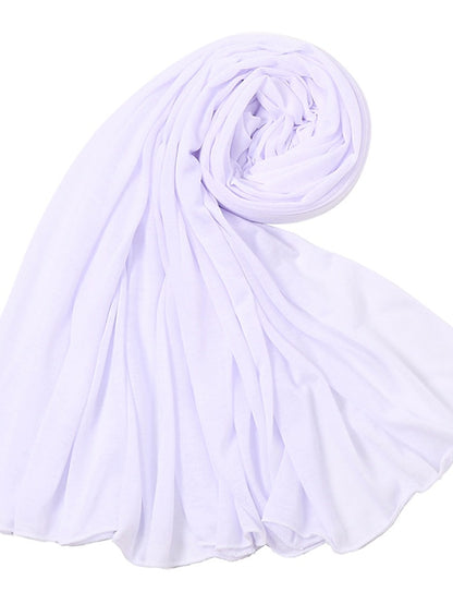 180x80CM Modal Cotton Jersey Hijab Scarf Women Muslim Shawl Plain Soft Islamic Turban Hair Tie Head Wrap Arab Scarves Headband - LuckyFash™