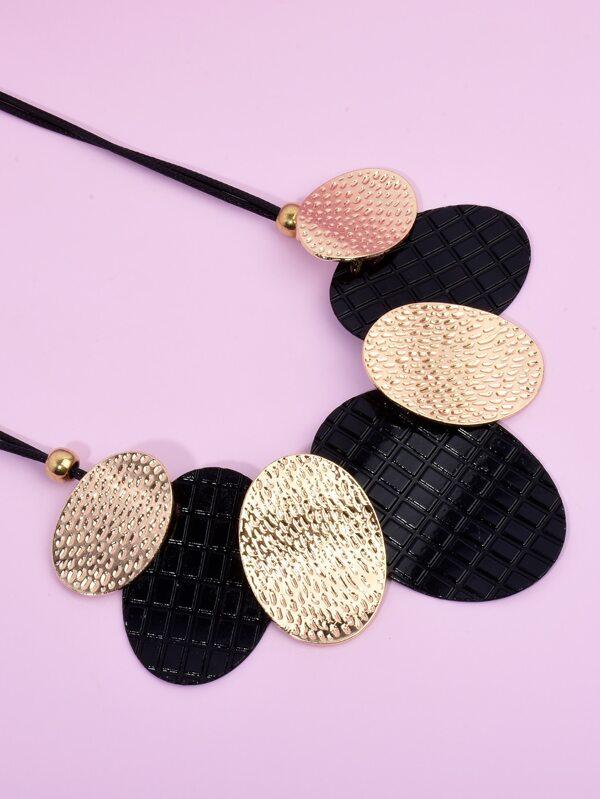 Textured Oval Pendant Necklace - LuckyFash™