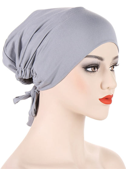 Soft Double Layer Satin Jersey Inner Hijab Cap Muslim Underscarf Bonnet Female Headband Caps Islam Ramadan Bandage Hat - LuckyFash™