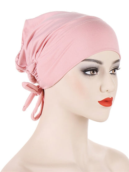 Soft Double Layer Satin Jersey Inner Hijab Cap Muslim Underscarf Bonnet Female Headband Caps Islam Ramadan Bandage Hat - LuckyFash™