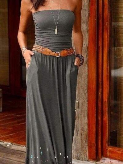 Tube Top Sleeveless Off-the-shoulder Dress - LuckyFash™