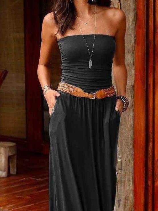 Tube Top Sleeveless Off-the-shoulder Dress - LuckyFash™