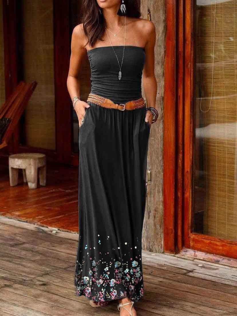Tube Top Sleeveless Off-the-shoulder Dress - LuckyFash™