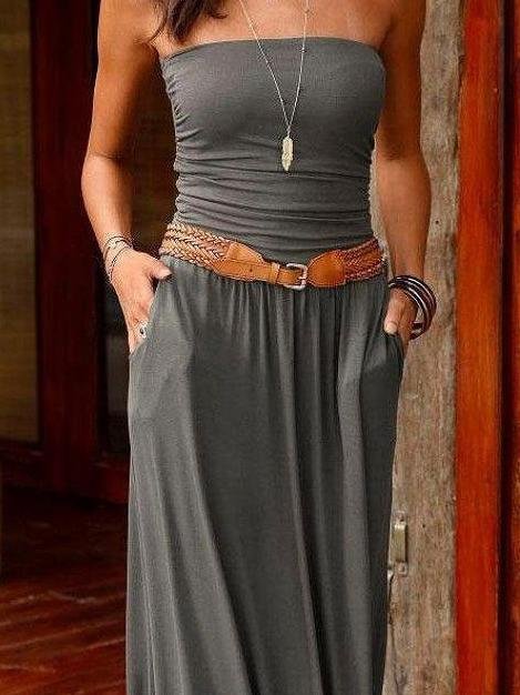 Tube Top Sleeveless Off-the-shoulder Dress - LuckyFash™