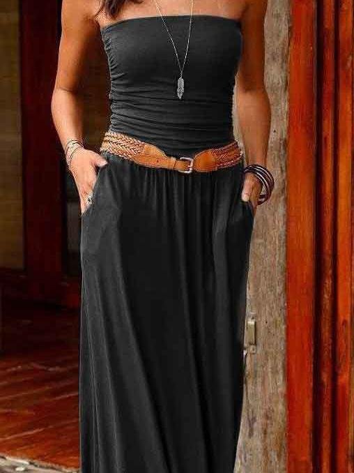 Tube Top Sleeveless Off-the-shoulder Dress - LuckyFash™