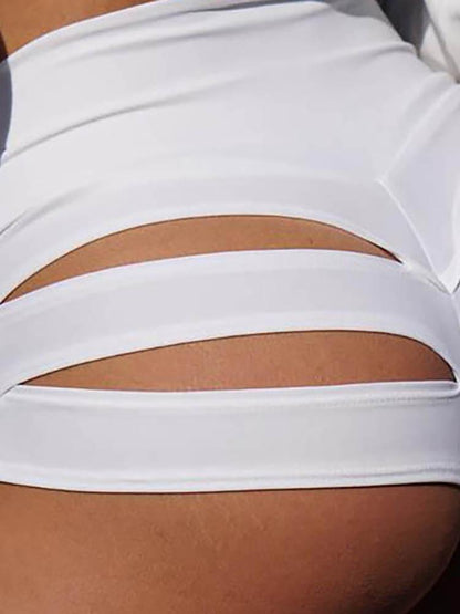 Tummy Control High Waisted Butt Lifting Cutout Yoga Shorts - LuckyFash™