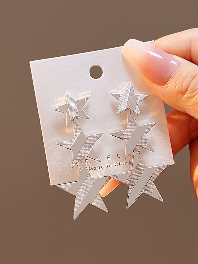 1 Pair Drop Earrings Earrings For Women's Gift Date Festival Alloy Vintage Style Star - LuckyFash™