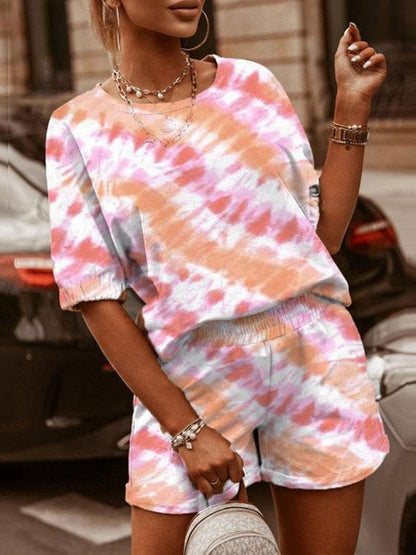 Two-Piece Leisure Tie-Dye Printing Loungewear - LuckyFash™