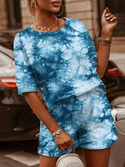 Two-Piece Leisure Tie-Dye Printing Loungewear - LuckyFash™