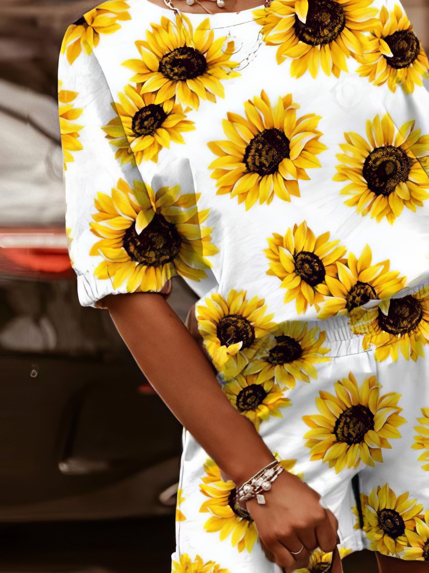Two-Piece Printed Round Neck Short Sleeve T-Shirt & Shorts - LuckyFash™