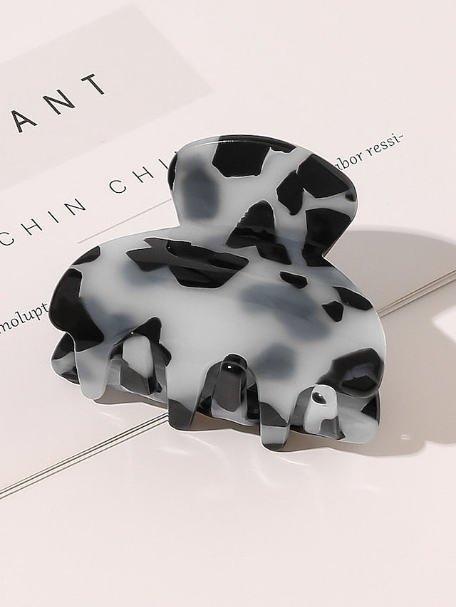 1PC Leopard Women's Girls' Hair Clip For Daily Retro Resin Gray - LuckyFash™