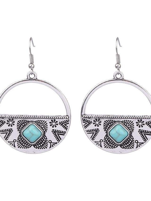 1 Pair Hanging Earrings For Women's Daily Alloy Classic Totem Series - LuckyFash™