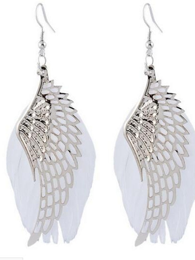 1 Pair Drop Earrings For Women's Daily Date Feather Alloy Classic Fashion - LuckyFash™