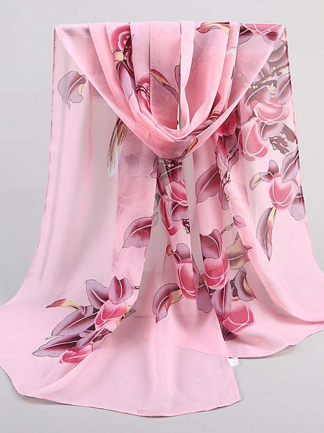 9 Colors Chiffon Print Women Scarves Shawl Soft Beach Towel Scarf Wraps Summer Light Scarf for Women - LuckyFash™