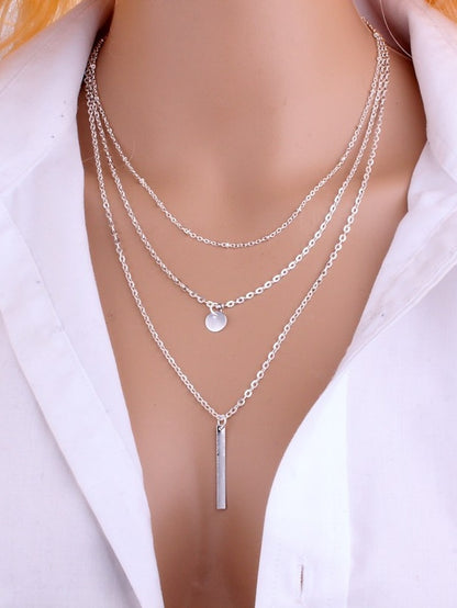 1pc Long Necklace For Women's Party / Evening Gift Alloy Coin Bar Star - LuckyFash™