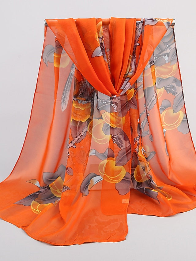 9 Colors Chiffon Print Women Scarves Shawl Soft Beach Towel Scarf Wraps Summer Light Scarf for Women - LuckyFash™